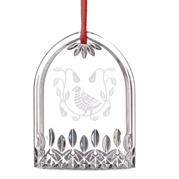 NEW Waterford Lismore Crystal 12 Days Of Christmas Partridge Pear Tree Ornament - Picture 3 of 17